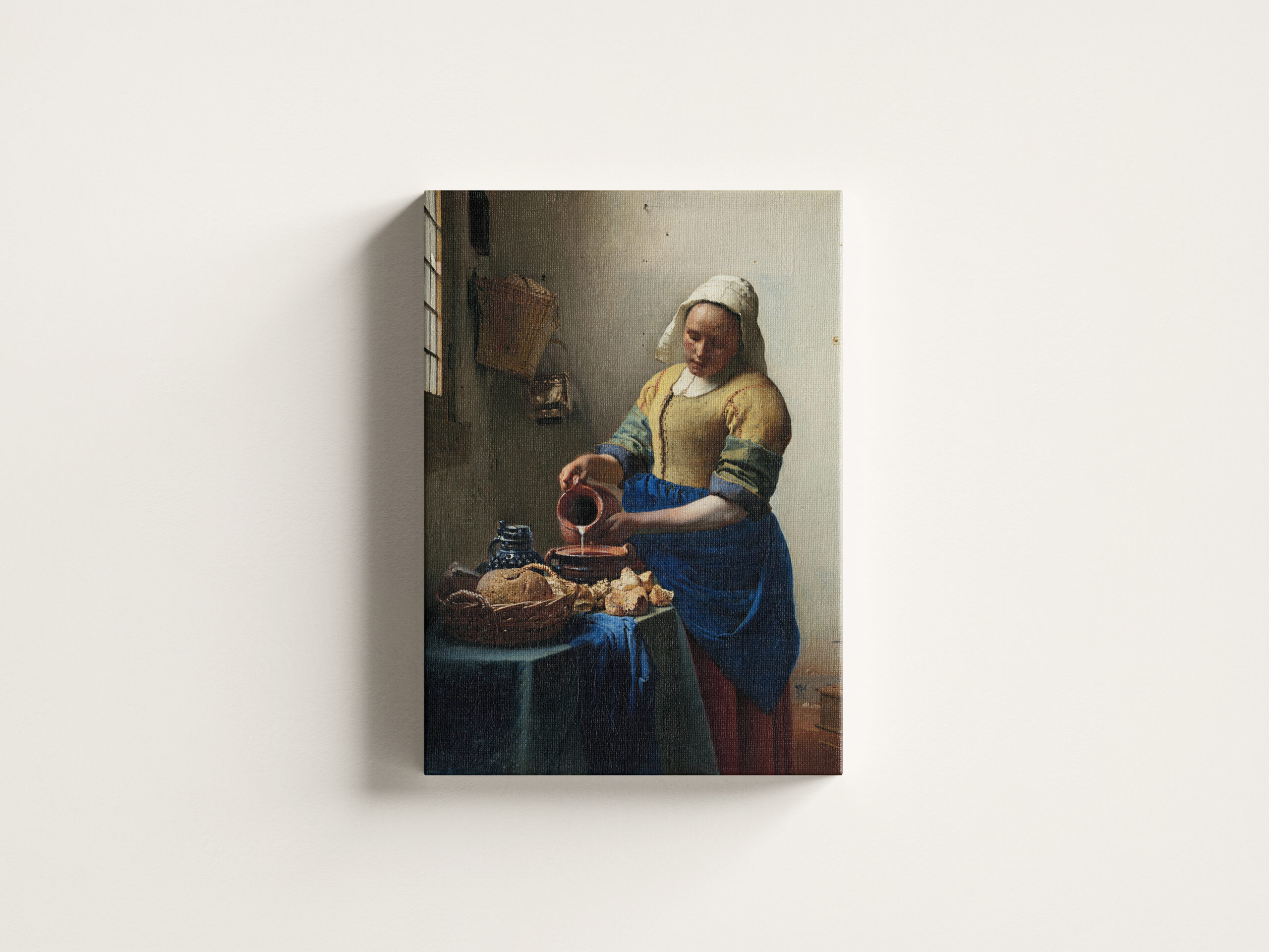 Het melkmeisje - Johannes Vermeer op Canvas